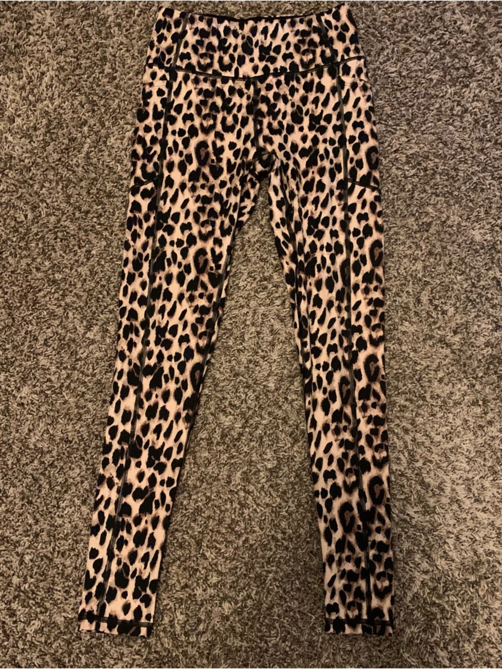 Victoria's Secret Leopard Print Leggings in Tan and Black